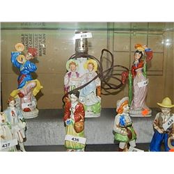 lamp w/out shade lady & gentleman Occupied Japan