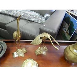 Pair of Brass cranes