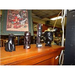 BUSTS (2) & POLAR BEAR & OTHER - 4PC TTL