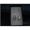 Image 1 : NATURAL ABALONE DANGLE EARRINGS SET IN .925 SILVER PLATE OVER SOLID COPPER (L134-14)