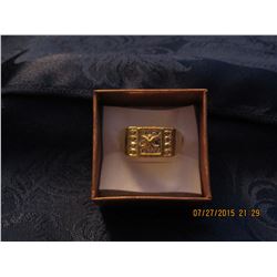 MEN'S GOLD PLATED RING (L134-22)