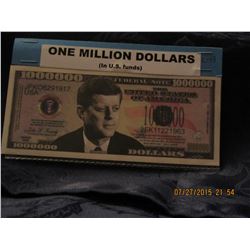 US JOHN F KENNEDY ONE MILLION DOLLAR BANKNOTE (L127-13)