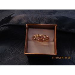 14K YELLOW GOLD FILLED AUSTRIAN CRYSTAL RING (L134-25)