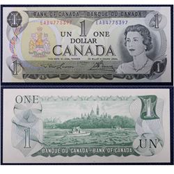 1973 BC-46a-I Canada one dollar banknote Prefix EAB