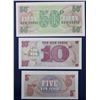 Image 1 : Set of three British Armed Forces Special Vouchers dating from 1972. You will receive a 5 Pence note