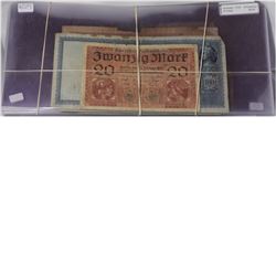 Group lot of 17 different large sized banknotes from Germany. They range in date from 1908 to 1923