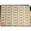 Image 1 : Uncut 1973 $1 Sheet of 40 notes (5X8 Format) BFK Prefix - please note the notes are creased on both 