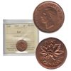 Image 1 : 1947 Canada 1-cent ICCS Certified MS-64 RED