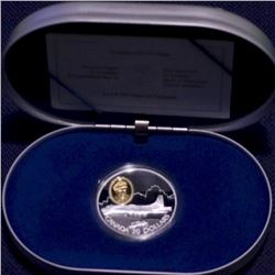 1998 aviation $20 Sterling Silver Coin- Canadair CP-107 Argus - 2-7 issued by the Mint
