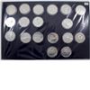 Image 1 : Estate Lot; Blue Coin Tray With 18x Canada Silver Dollars in Capsules. Years Included: 1971 to 1979,