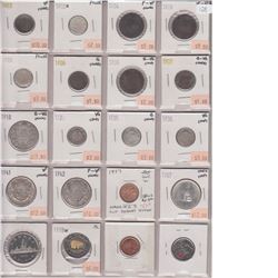 Group Lot of 20 x Various Canadian Coinage, oldest date is 1883