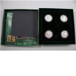 1997 Canada's Best Friends 4-coin Proof Sterling 50ct Silver Set.