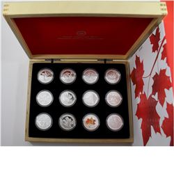 2013 $10 'O' Canada Full 12-coin Set issued by the RCM.  Includes all 12 commemorates