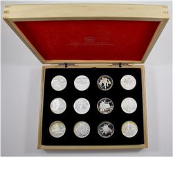 2013 O Canada Display Case Filled With 12x Canada BU/Proof Dollars. Years 1991-2002.