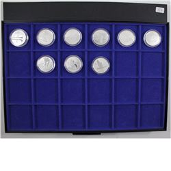 9x Various Canada $20 Silver Coins in Capsules enclosed in a deluxe case that slides through