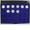 Image 1 : 9x Various Canada $20 Silver Coins in Capsules enclosed in a deluxe case that slides through
