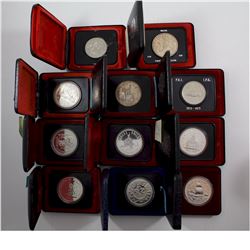 Estate Lot of 11x Canada Cased Dollars From the Years 1970 to 1979.