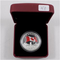 2015 Canada Colourized Silver Dollar 50th Anniversary of the Flag (no tax)
