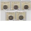 Image 1 : Group Lot of 5x Canada $2 ICCS Certified MS-64 and MS-63. Years Included: 1996, 2006, 2006 RCM Logo,