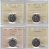 Image 1 : Group Lot of 4x Canada 5-cent ICCS Certified MS-64. Years Included: 200P, 2001P, 2003P and 2005P VE 