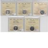 Image 1 : Group Lot of 5x Canada 10-cent ICCS Certified PL-65 and PL-64.
