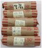 Image 1 : Estate Lot of 5x Canada Unsearched 1-cent Rolls From 1981-1987. Each Roll Has a Variety of Years in 