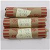 Image 1 : Estate Lot of 3x Canada Unsearched 1-cent Rolls From 1953-1958. Each Roll Has a Variety of Years in 