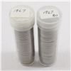 Image 1 : 2x 1967 Canada Rabbit commemorative 5-cent Rolls.