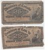 Image 1 : Pair of 1900 25ct notes from the Dominion of Canada