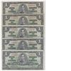 Image 1 : Group lot of 5 x 1937 $1 notes