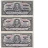 Image 1 : Group lot of 3 x 1937 $10 notes