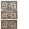 Image 1 : Group lot of 3 x 1923 25ct notes with 3 different signature combinations