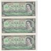 Image 1 : Run of 3 x $1.00 notes from 1967 with consequtive serial numbers