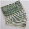 Image 1 : Group lot of 35 x $1.00 notes from 1954 with 35 different prefix's