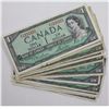 Image 1 : 12 x $1.00 notes from 1954