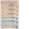 Image 1 : Mixed lot of 1986-1989 Birds of Canada Notes 3 x $2, 2 x $5, 1 x $10