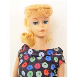 1961 BLONDE PONYTAIL BARBIE DOLL #5 W/ ORIGINAL SWIMSUIT