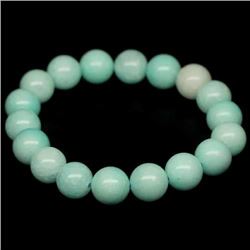 128.20 CT BLUE AFRICAN QUARTZ BEAD BRACELET