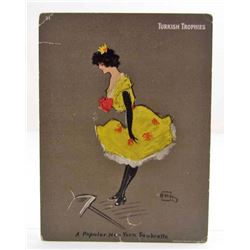 1902 TURKISH TOBACCO ADVERTISING CARD / PRINT - 6" X 8"