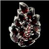 Image 1 : RED GARNET STERLING SILVER RING - SIZE 8