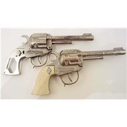 LOT OF 2 VINTAGE HUBLEY TEXAS RANGER TOY CAP GUNS