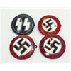 Image 1 : LOT OF 4 GERMAN NAZI POLITICAL ENAMELED PARTY BADGES