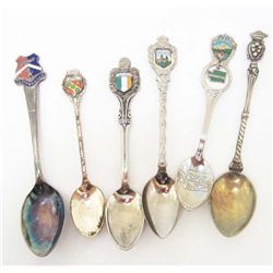 LOT OF 6 VINTAGE SOUVENIR SPOONS