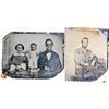 Image 1 : LOT OF 2 ANTIQUE TIN TYPE PHOTOS OF FAMILIES