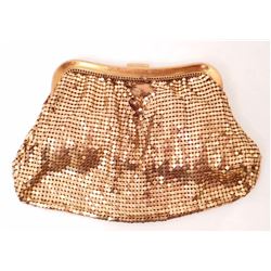 VINTAGE WHITING AND DAVIS GOLD MESH PURSE