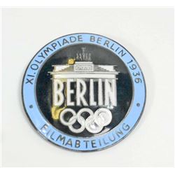 GERMAN NAZI BERLIN SUMMER OLYMPICS FILM MAKER BADGE