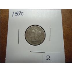1870 THREE CENT PIECE (NICKEL)