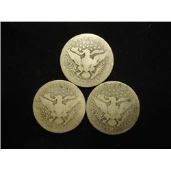 1902-O,08-D & 1915 BARBER QUARTERS