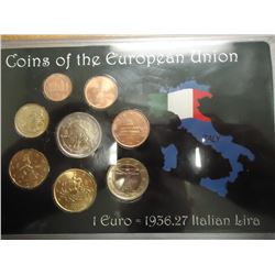 ITALY EURO COIN SET UNC 3.88 OF EUROS