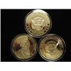 Image 2 : 3-2009 BARACK OBAMA INAUGURATION TOKENS (PF) ALL THREE ARE GOLD IN COLOR